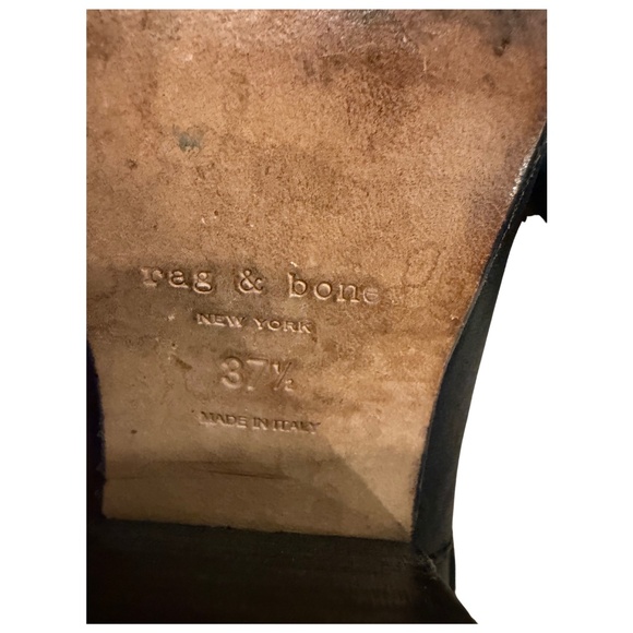 RAG & BONE Ankle Booties Women's Harrow Cap Black Leather 37.5 - US 7.5 - Picture 6 of 7